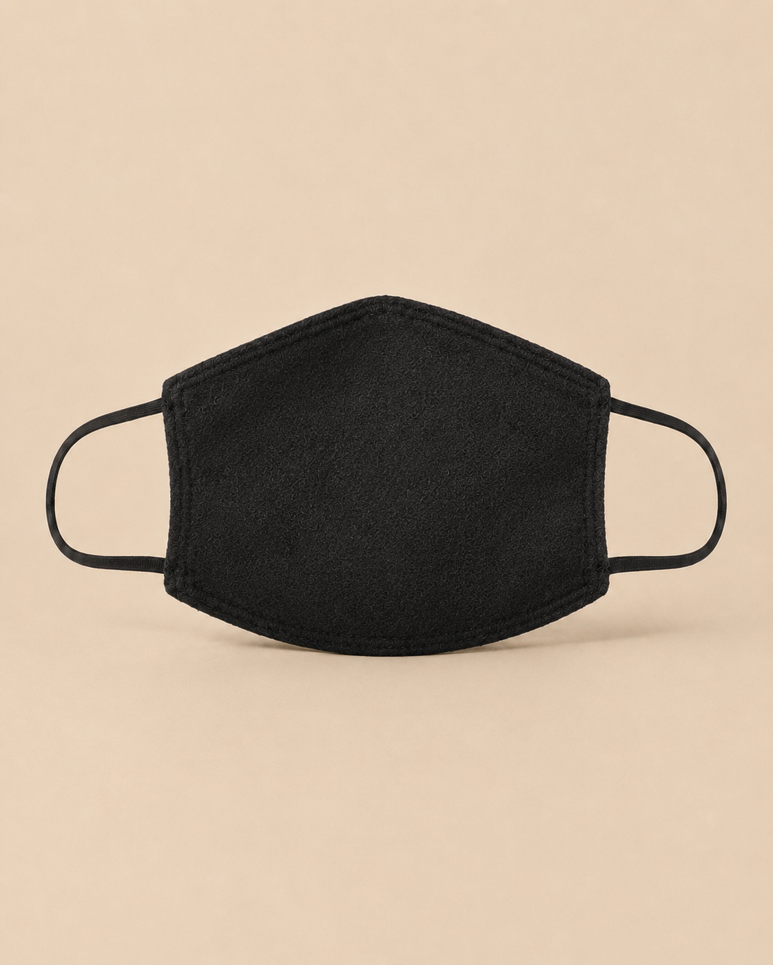 Cashmere Face Mask in Black - Black