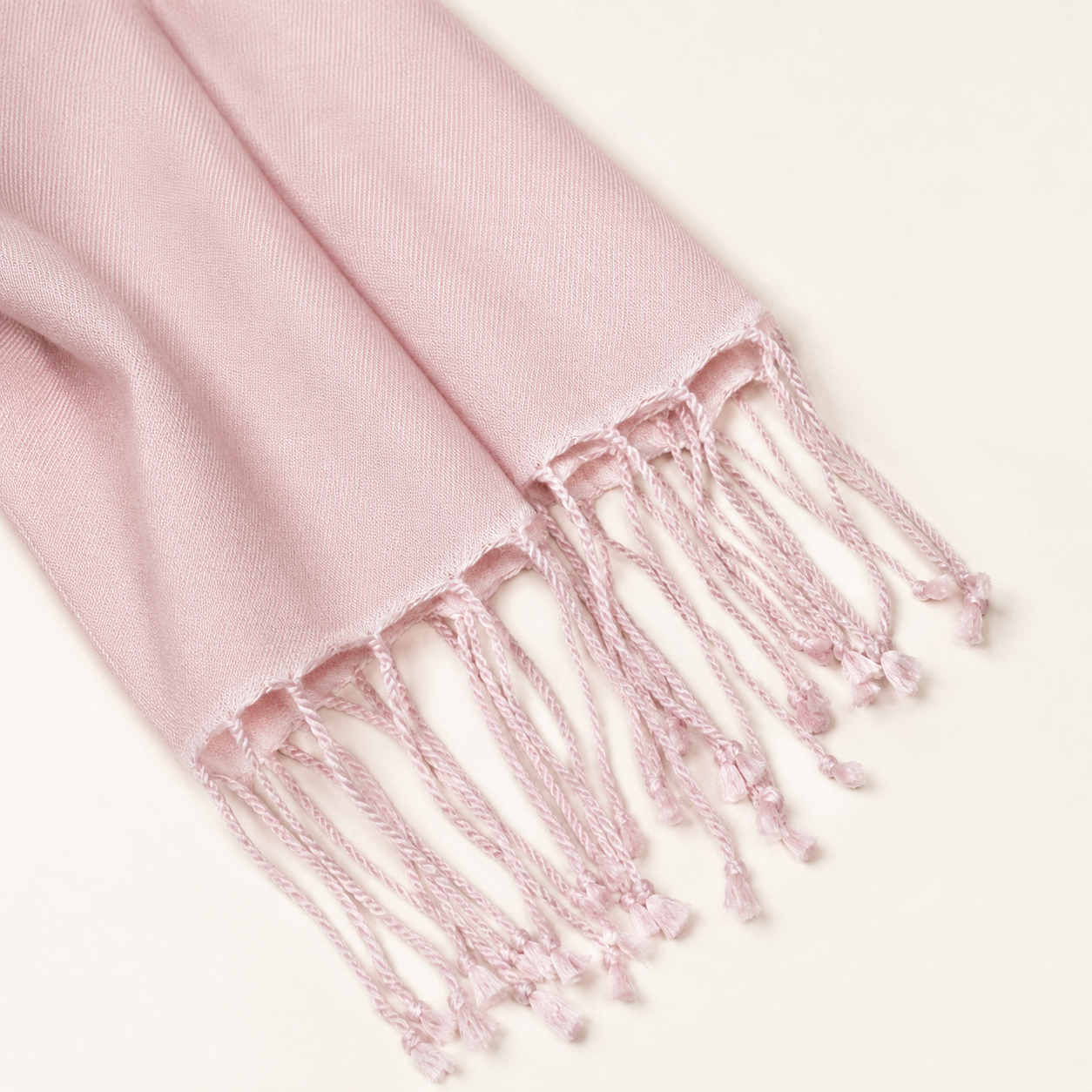 Pashmina and Silk Wrap - Pink
