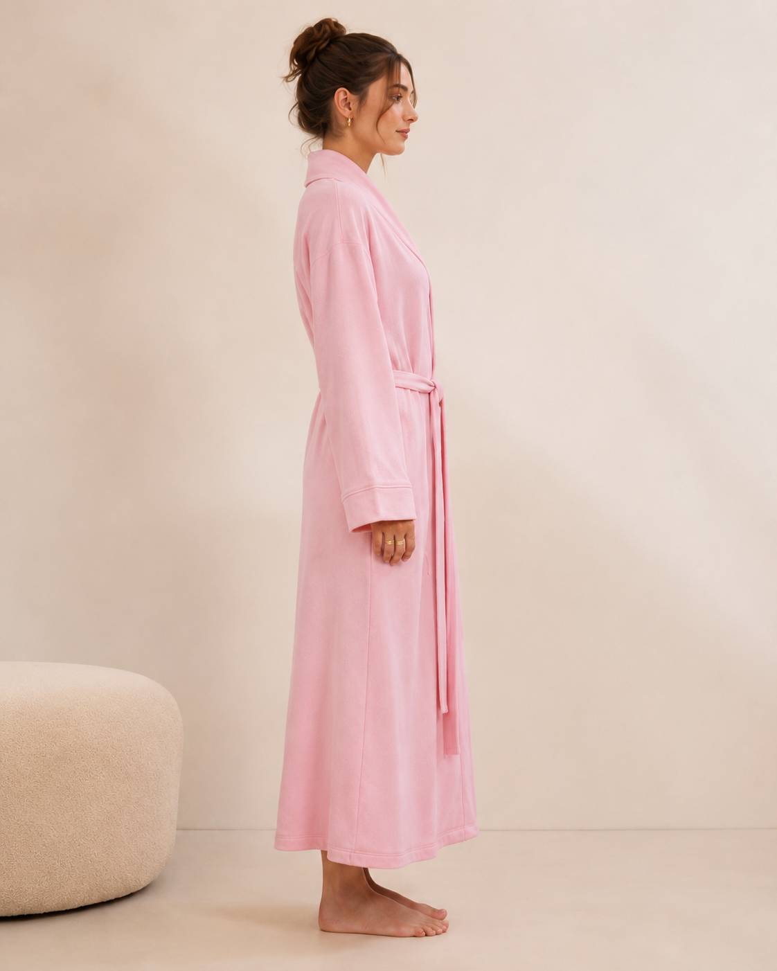 Pure Cashmere Robe for Women - Pink