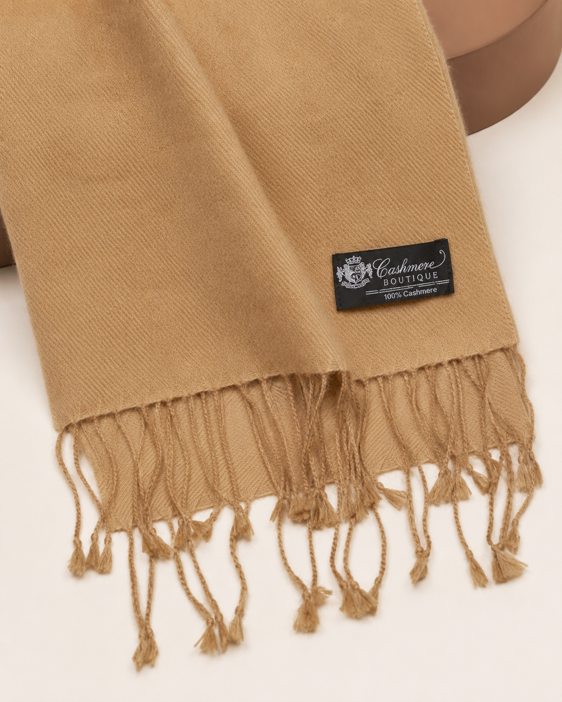 Pure Cashmere Shawl - Camel