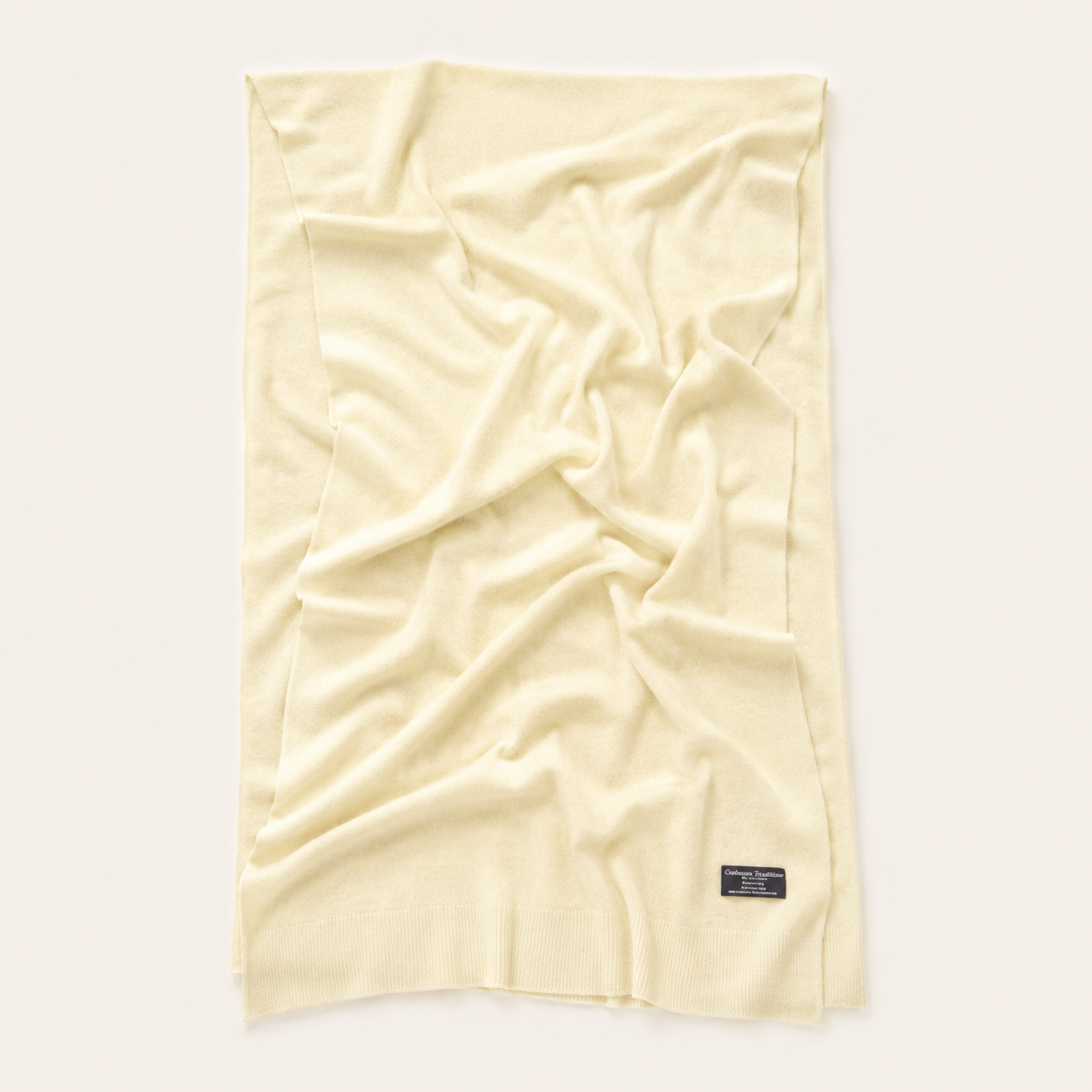 Pure Cashmere Travel Throw - Vanilla