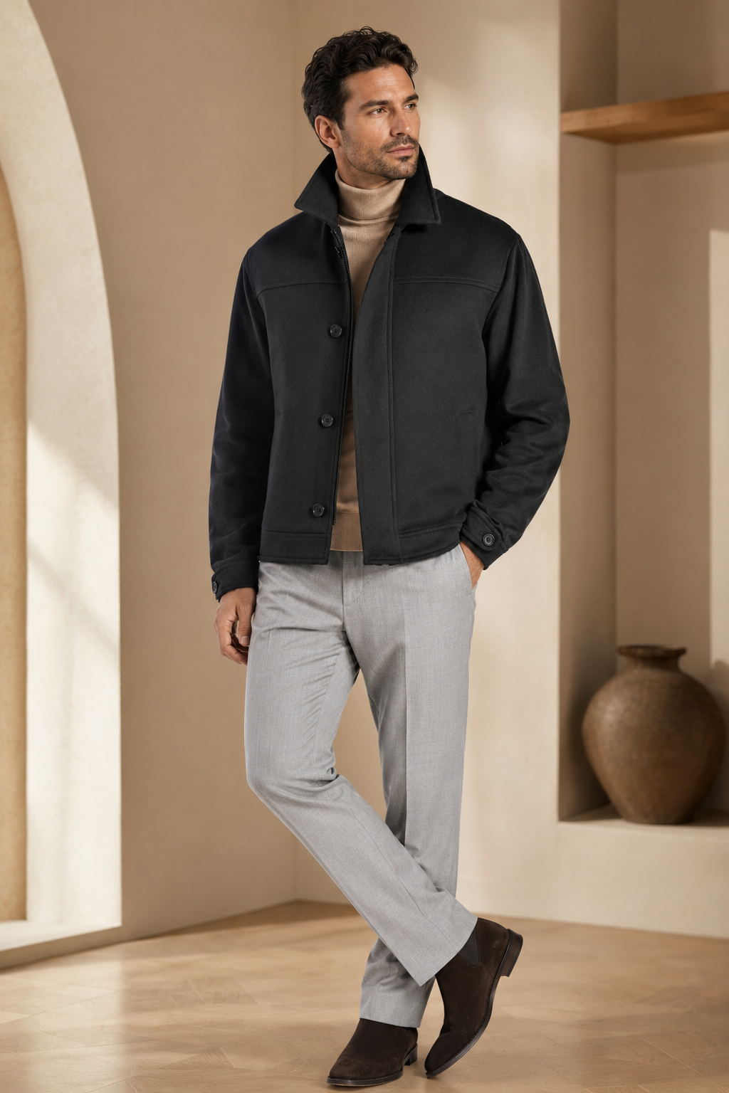 Men's Cashmere Jacket - mens cashmere jacket new 01 main 07