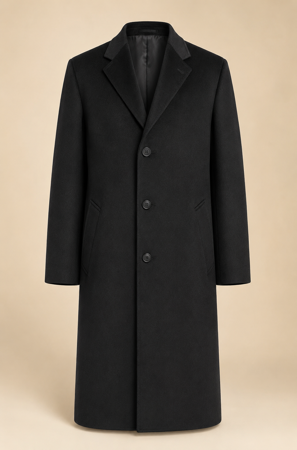 Men's Full Length Topcoat in Pure Cashmere - mens full length topcoat in pure cashmere black 12