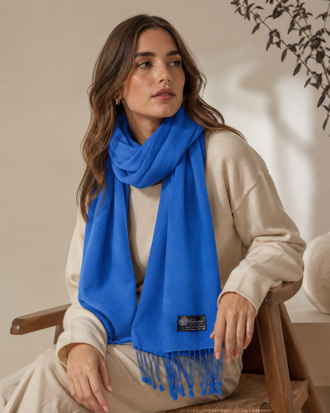 Cashmere and Silk Scarf in Red - pashmina and silk scarf images 01