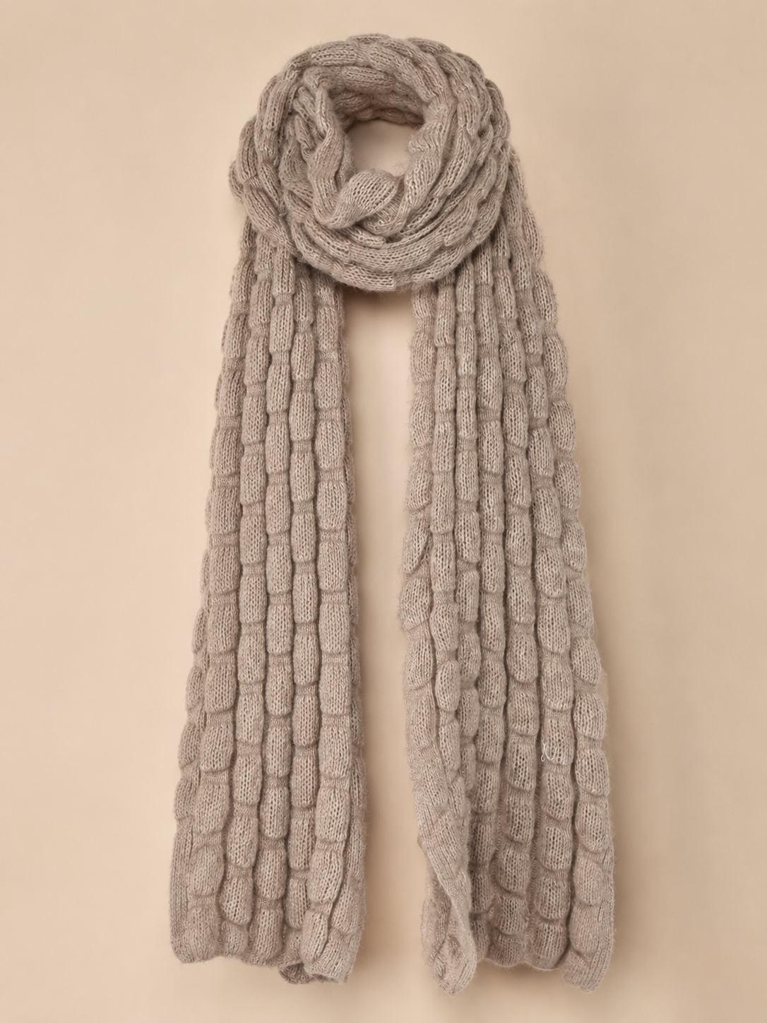 Unisex Pure Cashmere Cable Scarf - unisex pure cashmere cable scarf default 01
