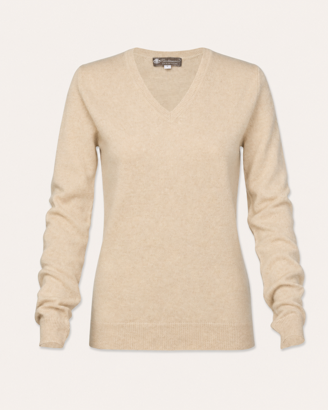 Women's Cashmere V-Neck Sweater - Pink